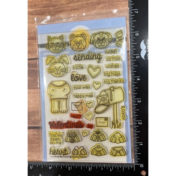 Sunny Studio Sending My Love Clear Stamps Set SSCL-122 Valentine - Picture 3 of 3